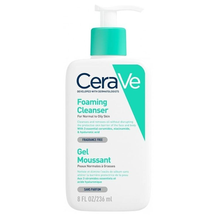 فوم شستشوی فومینگ صورت سراوی اصل CeraVe پوست نرمال تا چرب ۲۳۶ میل