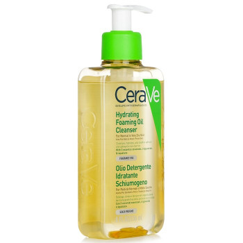 فوم شستشوی روغنی سراوی CeraVe پوست نرمال تا خیلی خشک۴۷۳ میل مدل Hydrating Foaming Oil Cleanser