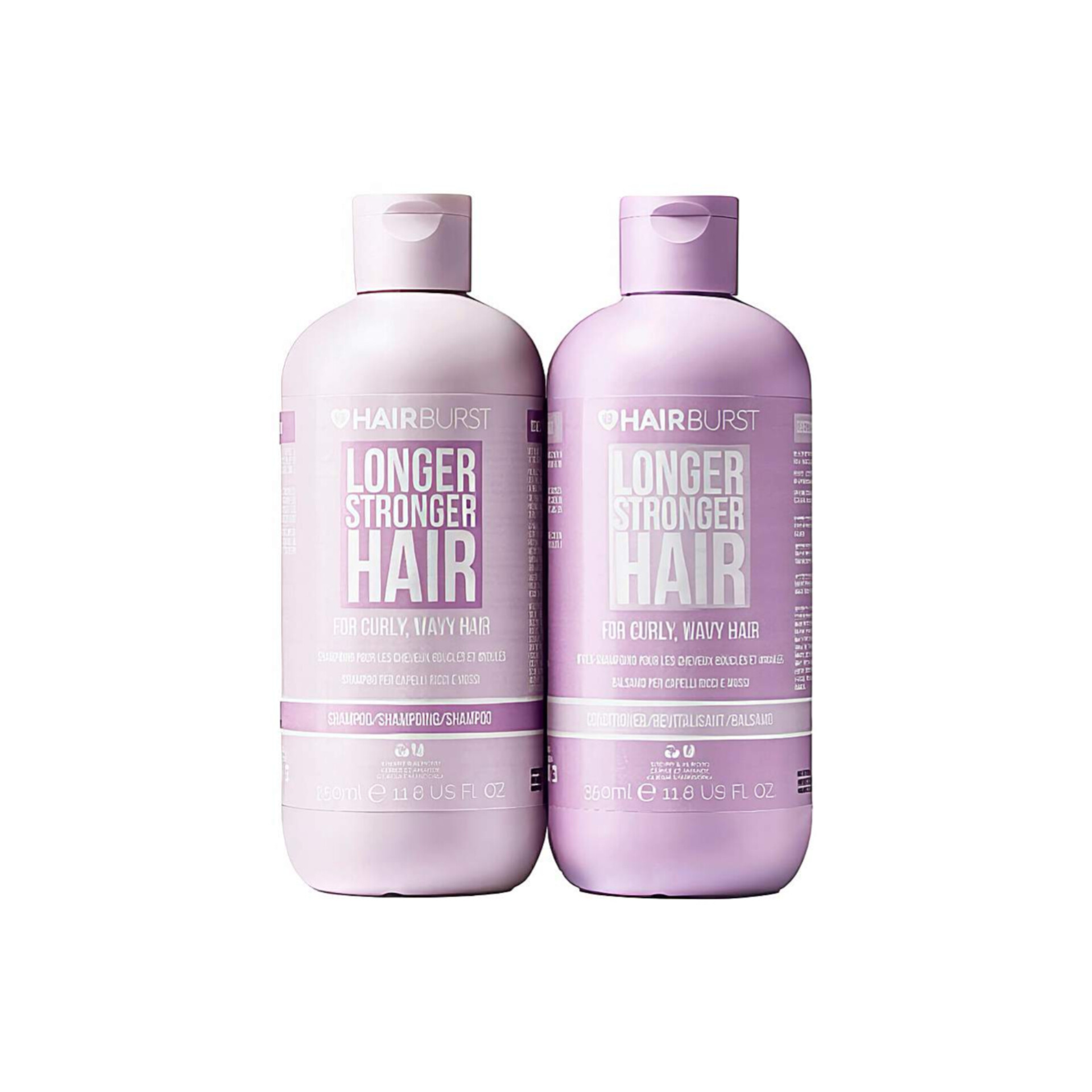 ست شامپو و نرم کننده هیربرست hairburst بنفش مخصوص موهای فر و مجعد