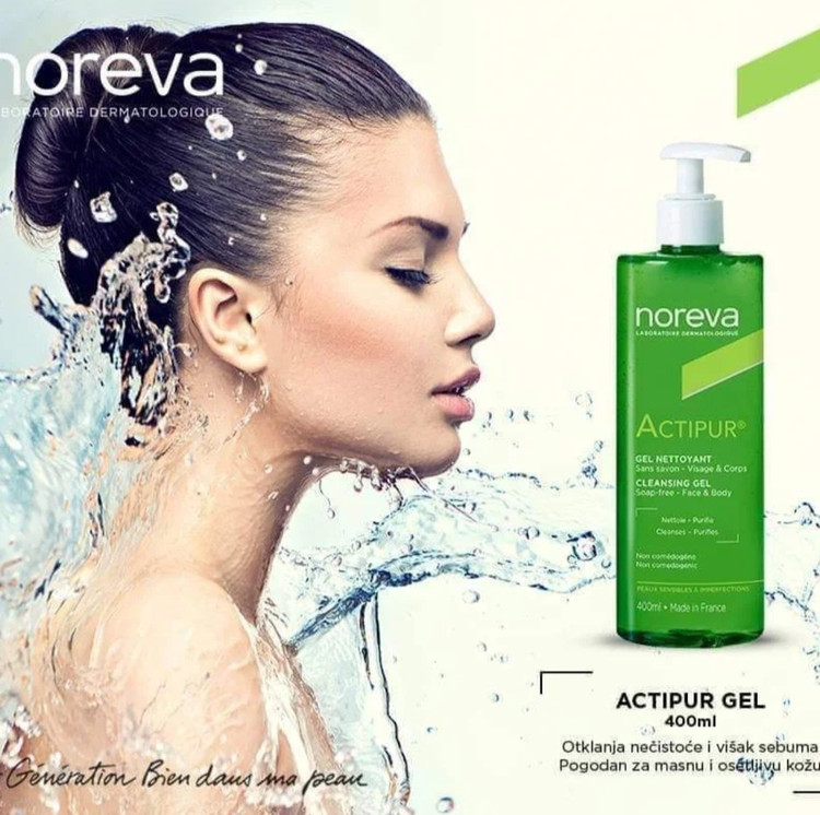 ژل شوینده صورت و بدن اکتی پور نوروا Noreva Actipur Gel Nettoyant Cleansing Gel 400Ml